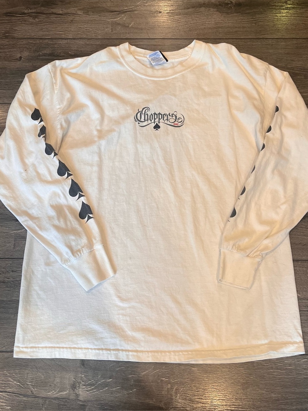 Vintage Y2K 2000s Choppers Long Sleeve Graphic Tee White Size XL